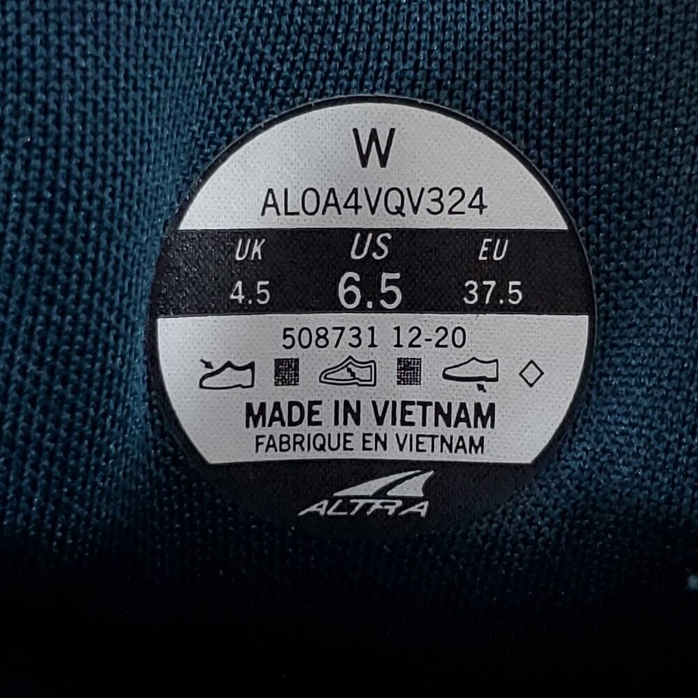 Altra Womens Size 6.5 Rivera Teal Blue Running Shoes AL0A4VQV324 - Picture 14 of 14